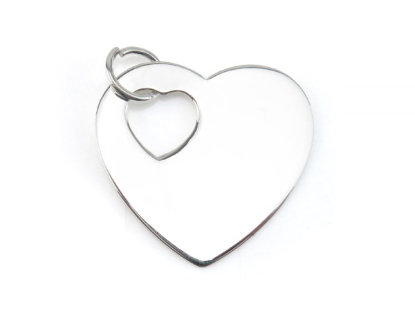 Sterling Silver Heart Pendant 21mm